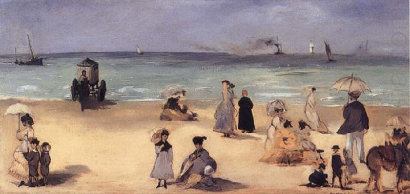 Edouard Manet On the Beach,Boulogne-sur-Mer china oil painting image